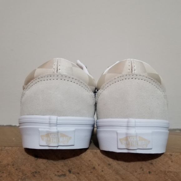 NEW! Vans Cream Checkered Old Skool Sneakers Sz 7.5 NWT - Picture 4 of 9